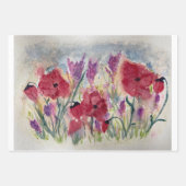 Wildflowers with poppies geschenkpapier set (Vorderseite 3)