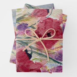 Wildflowers with poppies  geschenkpapier set