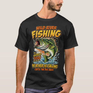 Wildflussbarschfischen seit 1990 T-Shirt