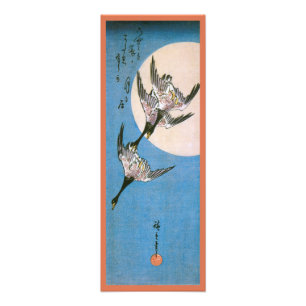 Wildgänse fliegen über den Mond, Hiroshige Fotodruck