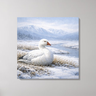 Wildgänse Schneegans Winter Leinwanddruck