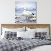 Wildgänse Schneegans Winter Schneefall Leinwanddruck (Insitu (Schlafzimmer))