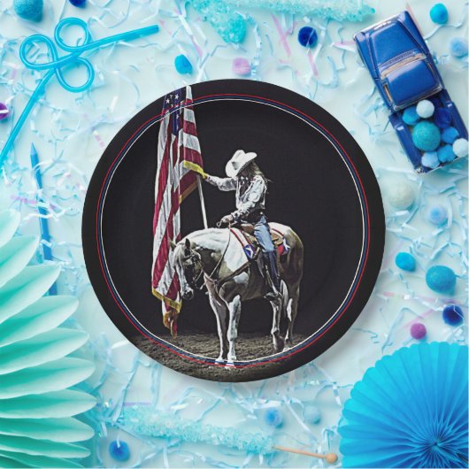 Wildgebet (rot, weiß und blau) pappteller (Party)