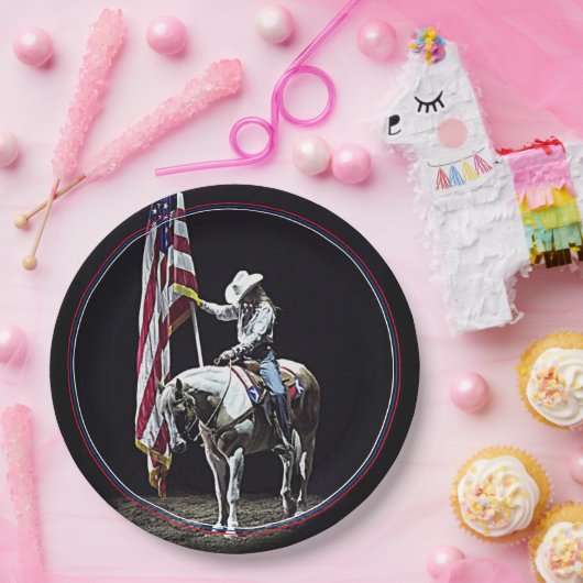 Wildgebet (rot, weiß und blau) pappteller (Party)