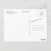 Wildgebet (rot, weiß und blau) postkarte (Rückseite)