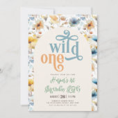 wildgelbe Blume 1. Geburtstag Einladung (Vorderseite)