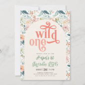 wildgelbe Blume 1. Geburtstag Einladung (Vorderseite)