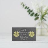 Wildgelbe Rosen Empfang Chalkboard Karten (Stehend Vorderseite)