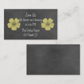 Wildgelbe Rosen Empfang Chalkboard Karten (Vorne/Hinten)