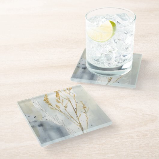 Wildgras Glasuntersetzer (Schrägansicht)