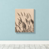 Wildgras in Sepia Leinwanddruck (Insitu (Holzboden))