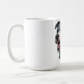 Wildgrauer Pitbull mit Stachelkette Kaffeetasse (Links)