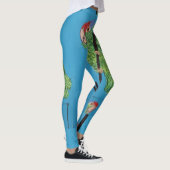 Wildgrün Papageienblau Leggings (Rechts)