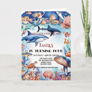 Wildhai-Geburtstag Einladung