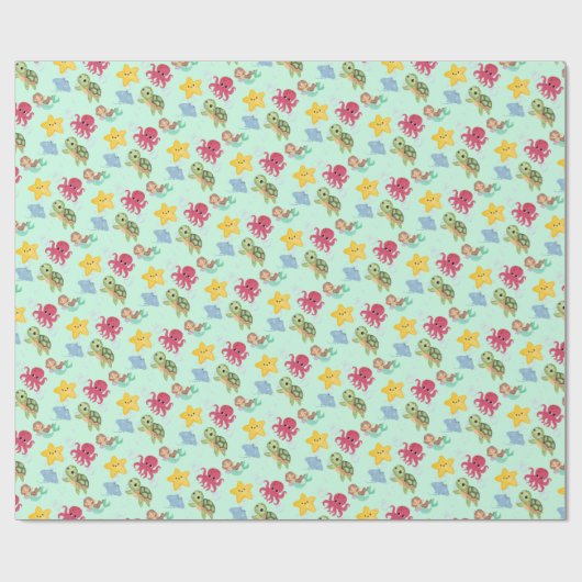 Wildhai-Geburtstag Geschenkpapier (Flach)