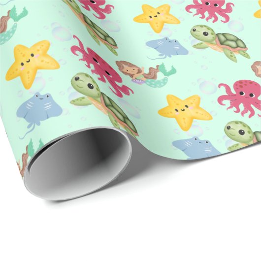 Wildhai-Geburtstag Geschenkpapier (Rolleneckpunkt)