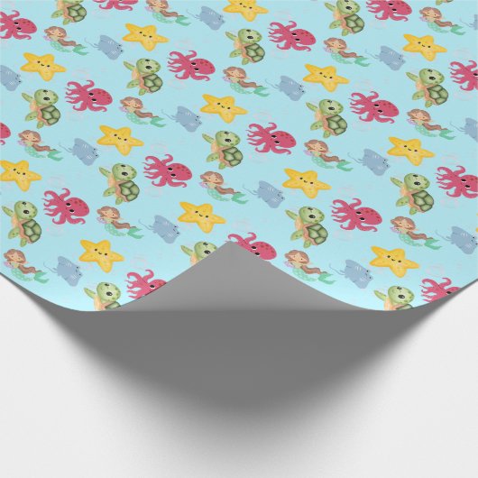 Wildhai-Geburtstag Geschenkpapier (Ecke)