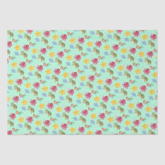 Wildhai-Geburtstag Seidenpapier (Vorderseite)