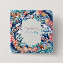 Wildhai-Geburtstagsparty Button