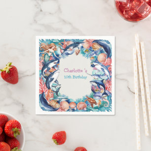 Wildhai-Geburtstagsparty Serviette