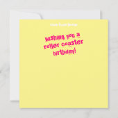 Wildhare auf einem Roller Untersetzer mit Spaß Karte (Rückseite)