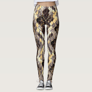 Wildhaut Wasserfarbe Nahtloses Muster Leggings