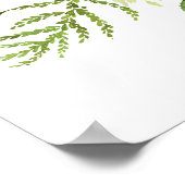 Wildholz-Botanicals-kein Sitzplan Hochzeitszeichen Poster (Ecke)