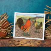 Wildhühner auf dem Bauernhof Fotoplatte (Seite)