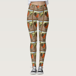 Wildhühner auf dem Bauernhof Leggings