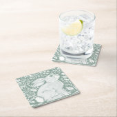 Wildhühnerwald in Weideland Tierart Niedlich Rechteckiger Pappuntersetzer (Vor Ort)