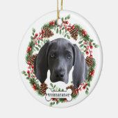 Wildhund Keramik Ornament (Links)