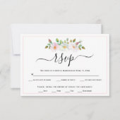 Wildhunde Rose Blütenhochzeit RSVP (Vorderseite)