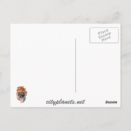 Wildington nc mini planet postkarte (Rückseite)