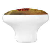 Wildkanadische Lilie mit Insekten Abstrakt Keramikknauf (Seitenansicht)