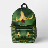 Wildkanadische Lilie mit Insekten Personalisiert Bedruckter Rucksack (Vorderseite)