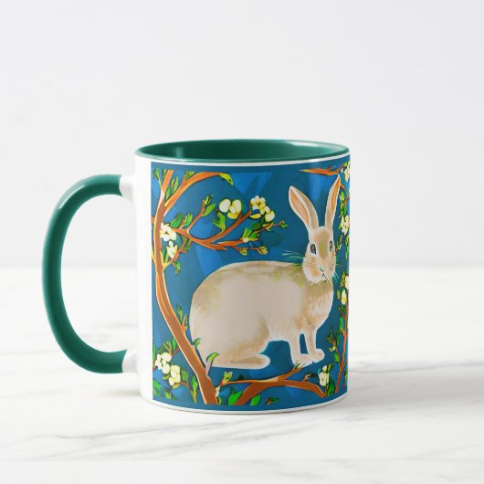 Wildkaninchen und blühende Branchen Tasse (Links)