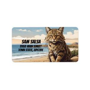Wildkatze Adressaufkleber