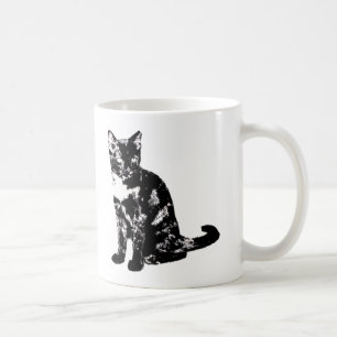 Wildkatze auf kleinem Ohr Kaffeetasse