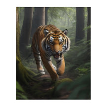 Wildkatze Golden Forest Acryl-Kunst
