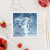Wildkatze im Schnee Serviette (Beispiel)