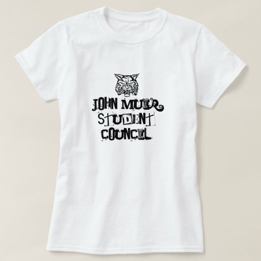 Wildkatze, John Muir-Studenten-Rat T-Shirt (Design vorne)