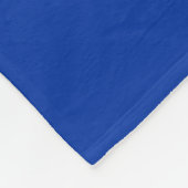 Wildkatze & Kalligrafie auf Blau Fleecedecke (Ecke)