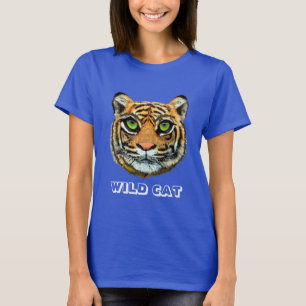 Wildkatze & Kalligrafie T-Shirt