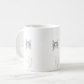 Wildkatze Wasserfarbe Liebhaber von Katzen Kaffeetasse (Vorderseite Links)