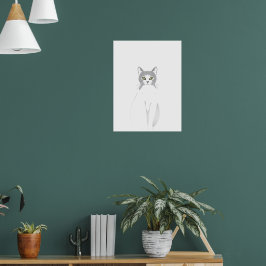 Wildkatze Wasserfarbe Liebhaber von Katzen Poster