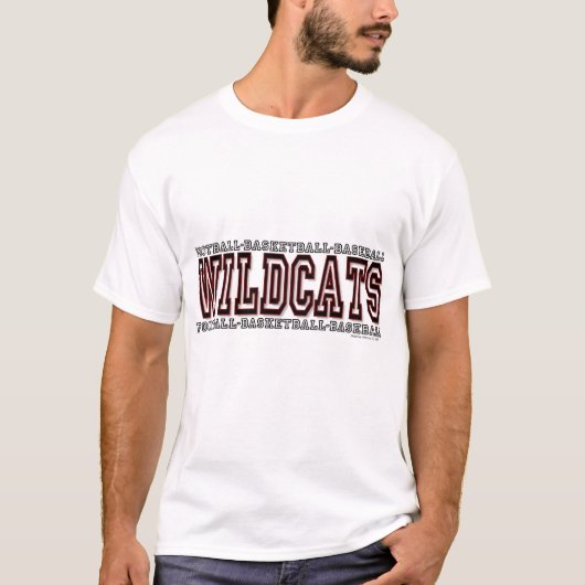 Wildkatzen 3d: Fußball, Basketball, Baseball-Shirt T-Shirt (Vorderseite)