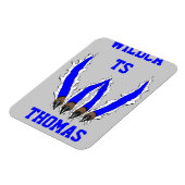 Wildkatzen Kämpfen durch Design - Blau Magnet (Linke Seite)