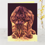 WILDKATZEN-KÄTZCHEN KARTE (Gelbe Blume)