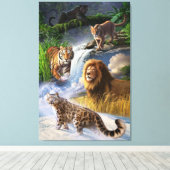 Wildkatzen Leinwanddruck (Insitu (Holzboden))