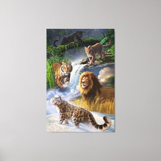 Wildkatzen Leinwanddruck (Vorderseite)
